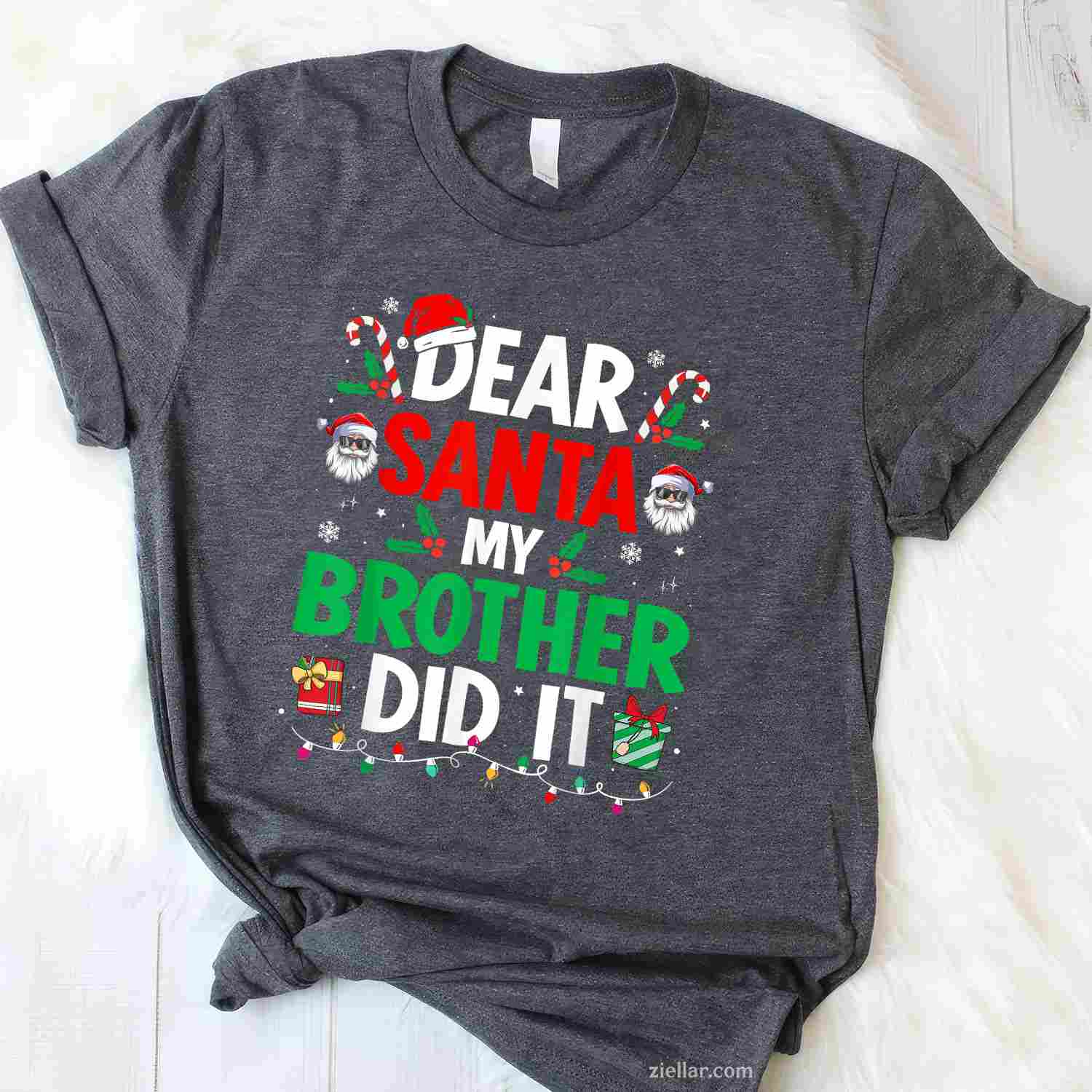 Christmas Crew Xmas Lights Family Matching Pajamas T-Shirt, A Festive Christmas Holiday Crew Pajama Tee