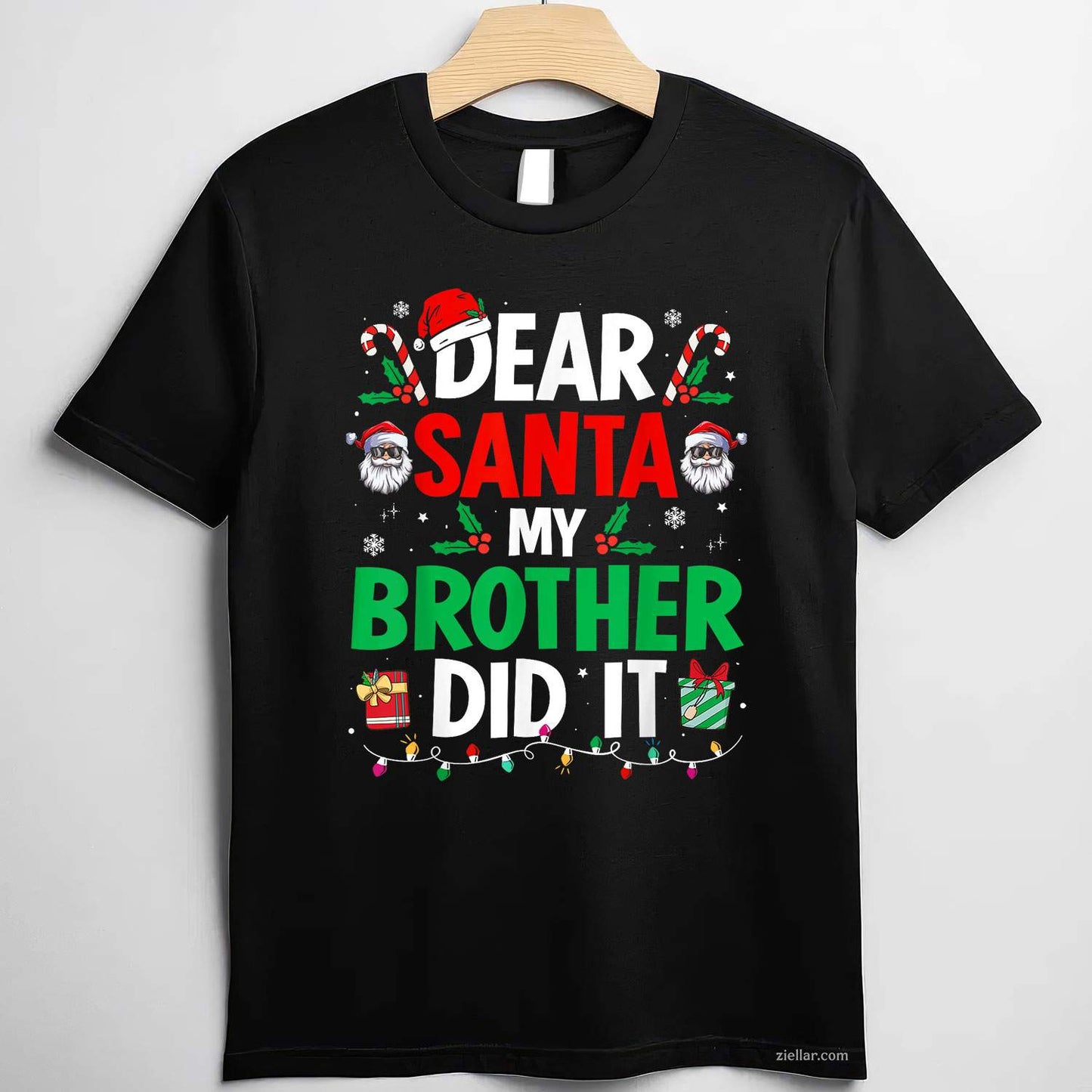 Christmas Crew Xmas Lights Family Matching Pajamas T-Shirt, A Festive Christmas Holiday Crew Pajama Tee