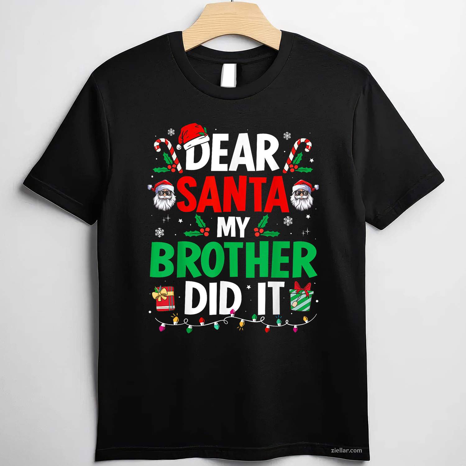 Christmas Crew Xmas Lights Family Matching Pajamas T-Shirt, A Festive Christmas Holiday Crew Pajama Tee