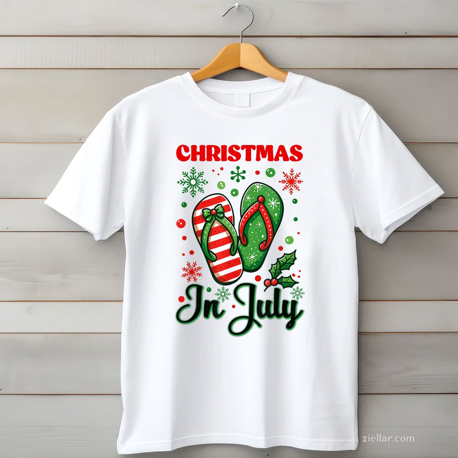 Christmas In July Flip Flops Xmas Summer Women