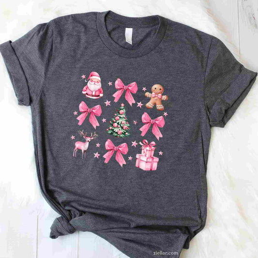 Christmas Shirt For Women Buffalo Plaid Reindeer Tree T-Shirt, A Vintage Buffalo Plaid Reindeer Tree Tee