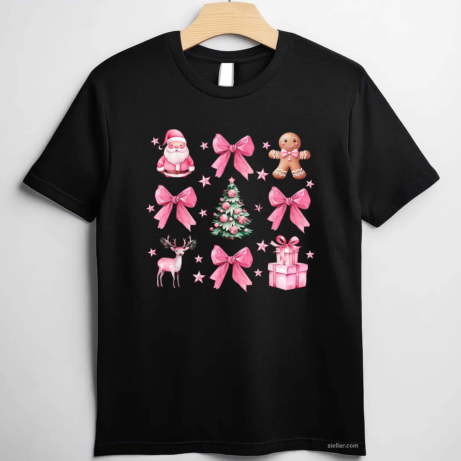 Christmas Shirt For Women Buffalo Plaid Reindeer Tree T-Shirt, A Vintage Buffalo Plaid Reindeer Tree Tee