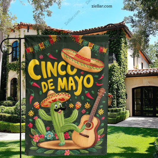 Cinco de Mayo Party Cactus and Sombrero Decoration for Festive Celebration