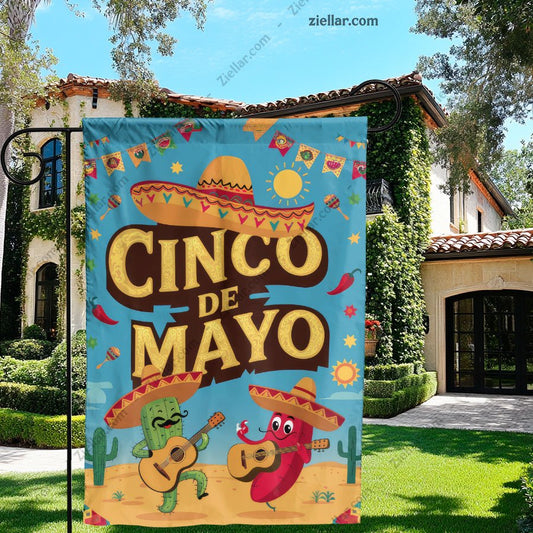 Cinco de Mayo Mexican Fiesta Animated Cactus and Chili Pepper Decorations