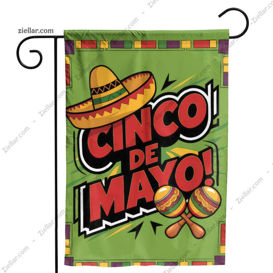 Cinco de Mayo Party Sombrero and Maracas Decoration for Fiesta Celebration