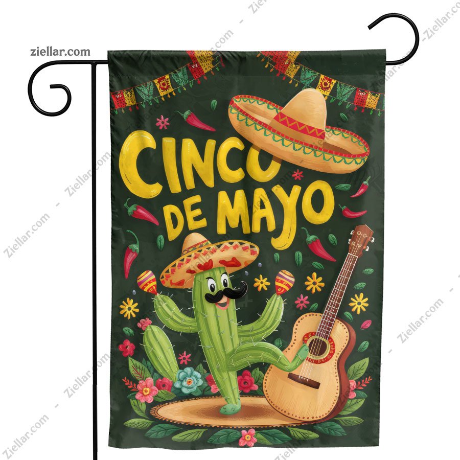 Cinco de Mayo Party Cactus and Sombrero Decoration for Festive Celebration