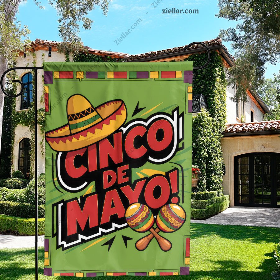 Cinco de Mayo Party Sombrero and Maracas Decoration for Fiesta Celebration