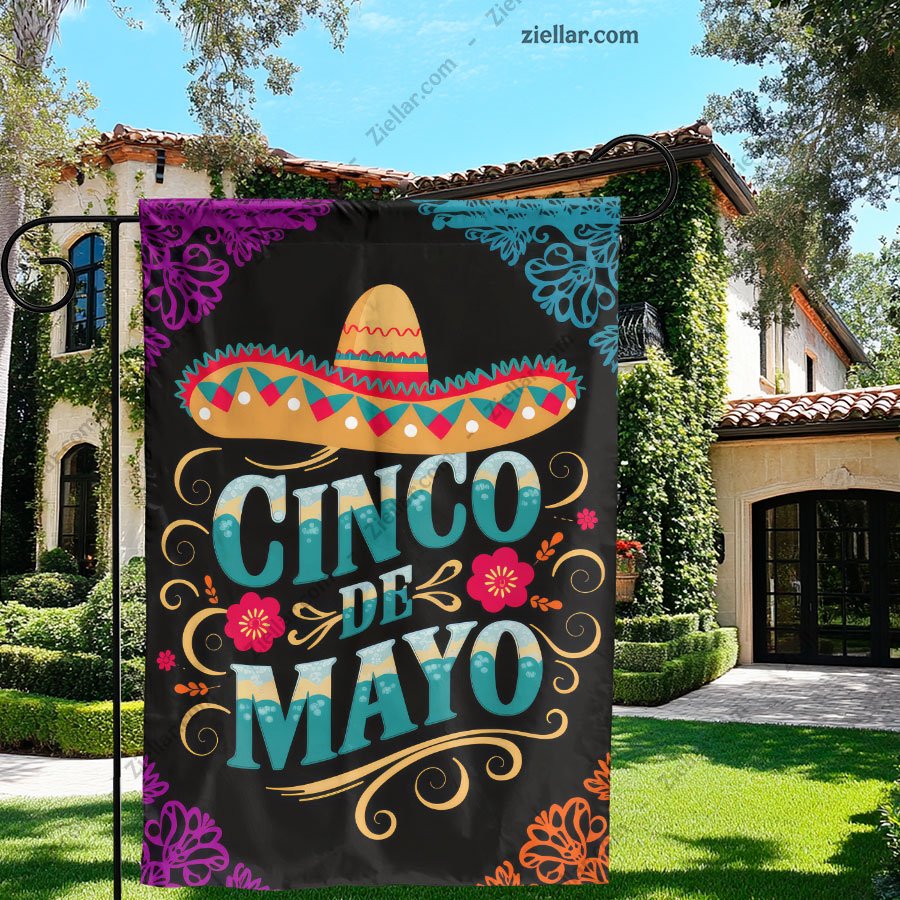 Cinco de Mayo Fiesta Party Decoration with Colorful Sombrero and Festive Theme