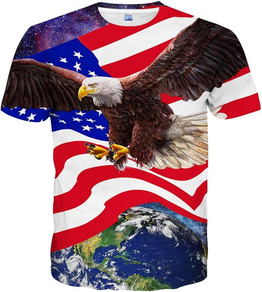 Colorful Art Graphic Tee for All Genders, Neemanndy 3D T-Shirt with Unique Print for Adults and Teens