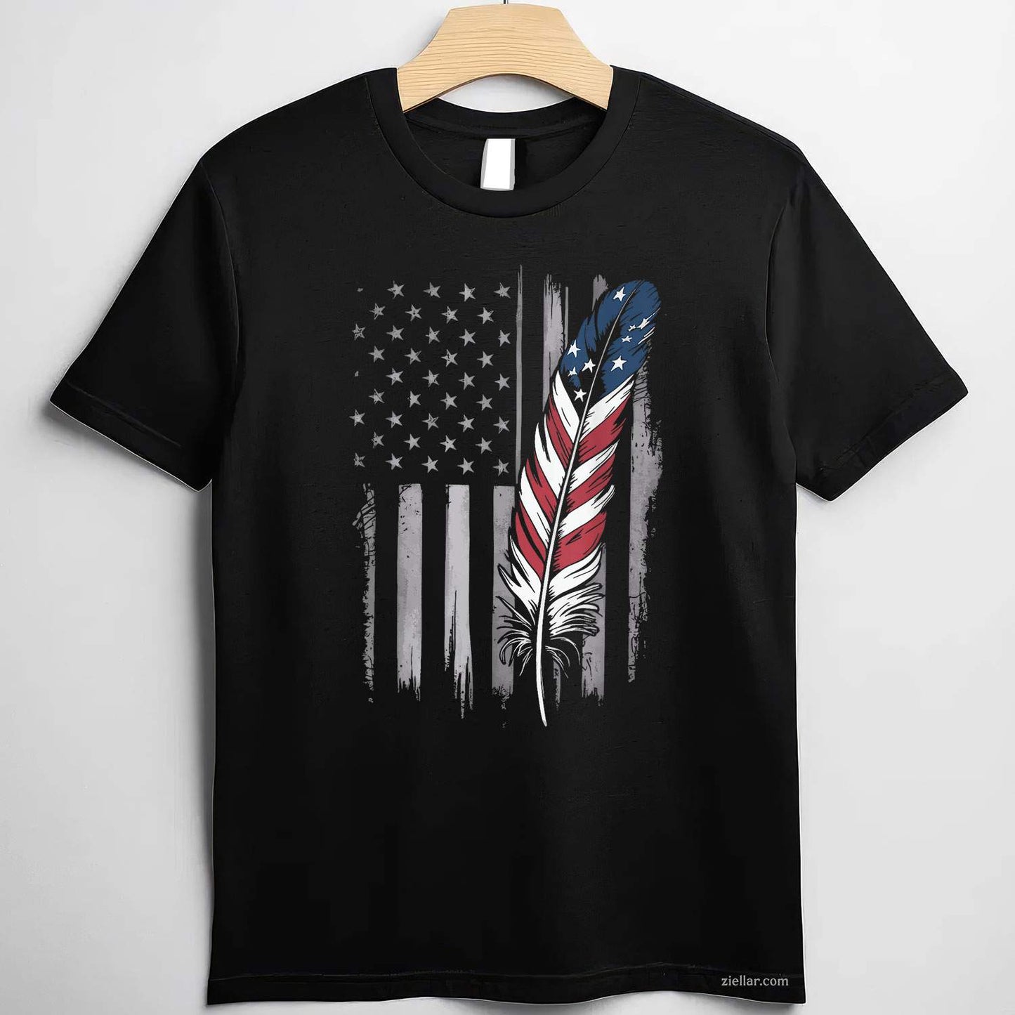Colorful Feathers American Indian Pride, Native American T-Shirt And Tee For Adults
