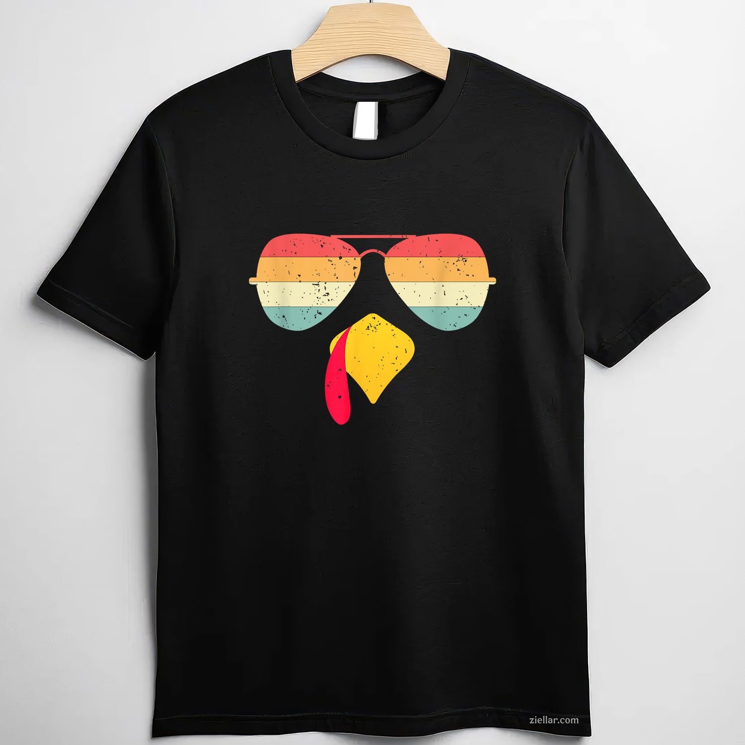 Cool Turkey Face With Sunglasses Funny Thanksgiving For Men T-Shirt and Tee for Adults Men Women Unisex