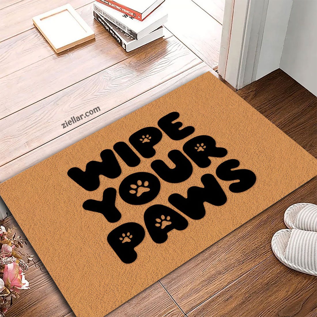 Custom Pet Welcome Doormat, Funny Wipe Your Paws Rug for Porch or Home Decor