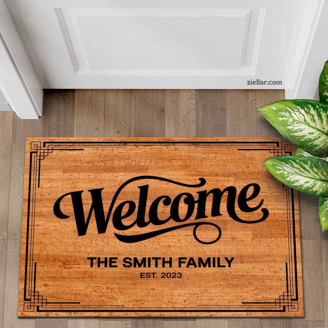 Custom Welcome Doormat - Personalized Family Name Rug for Stylish Entryway