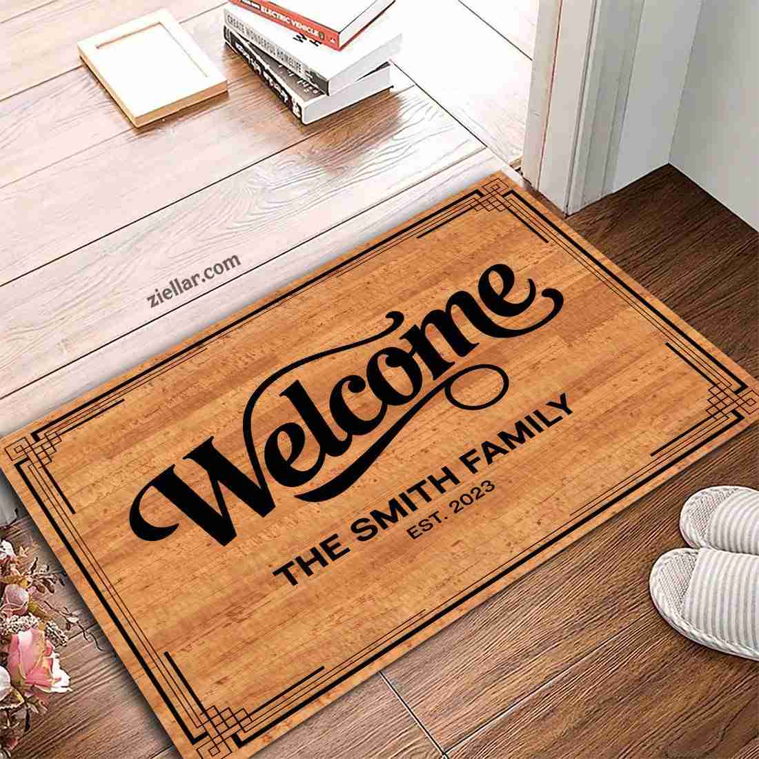 Custom Welcome Doormat - Personalized Family Name Rug for Stylish Entryway