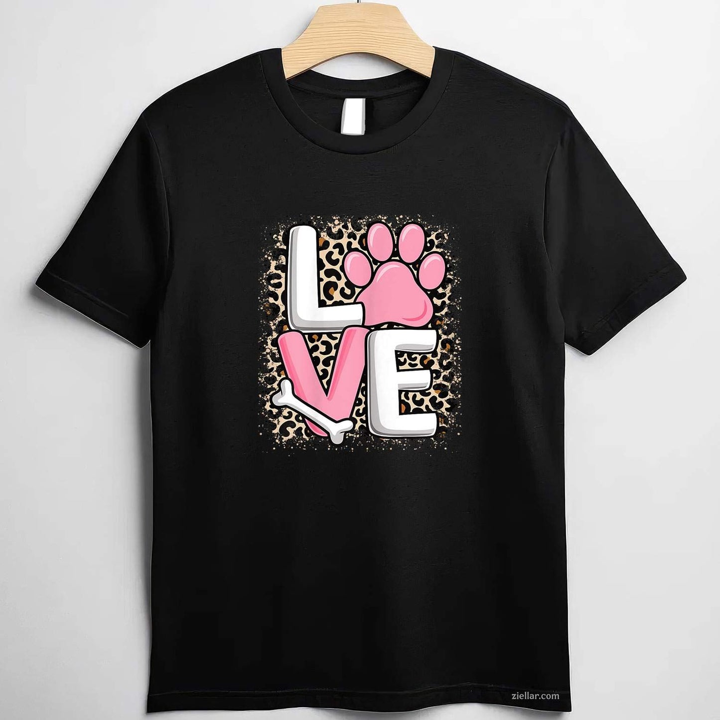 Cute Love Dog Paw Dog Puppy Lover T-Shirt, Vintage Graphic Tee For Adults Women Pet Owner