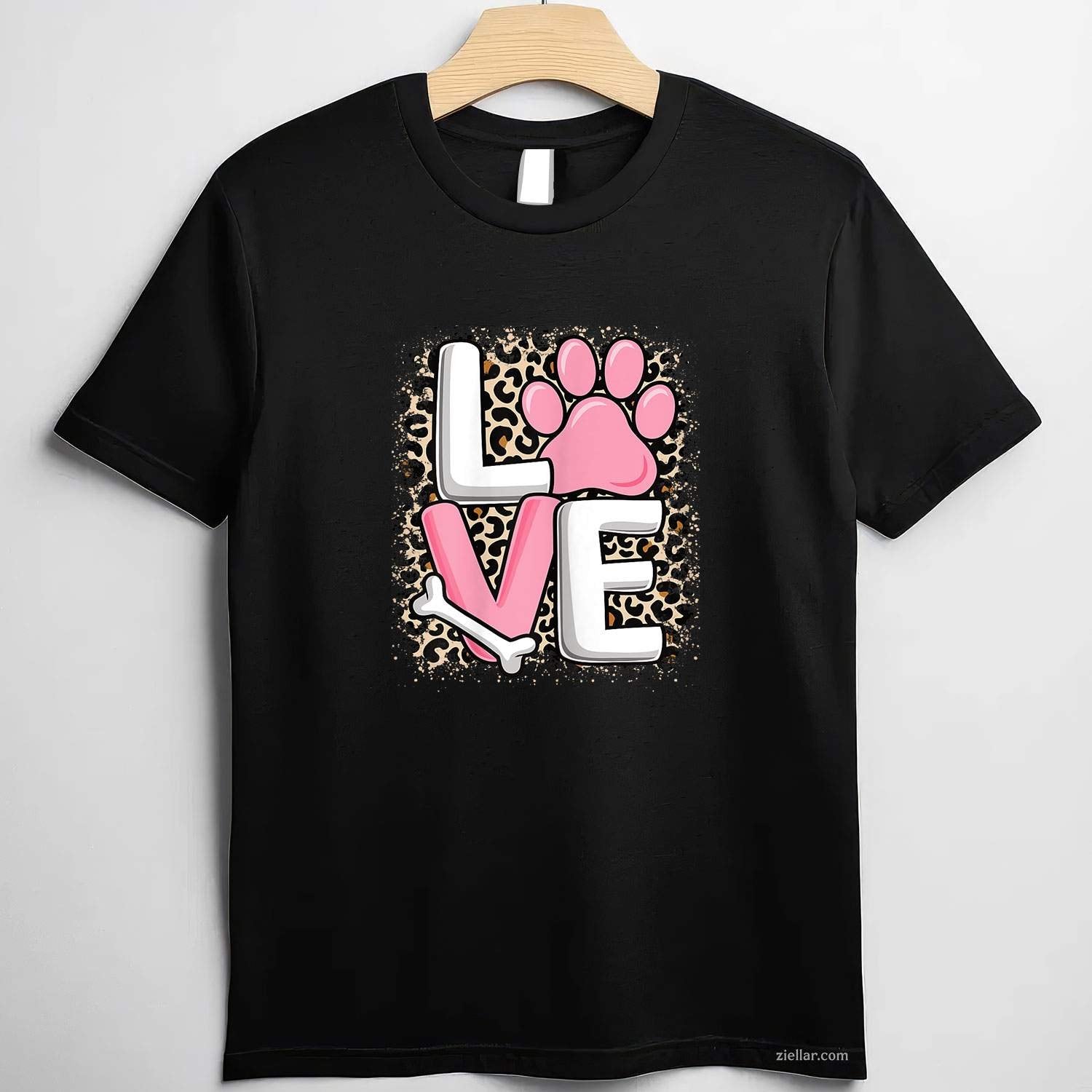 Cute Love Dog Paw Dog Puppy Lover T-Shirt, Vintage Graphic Tee For Adults Women Pet Owner
