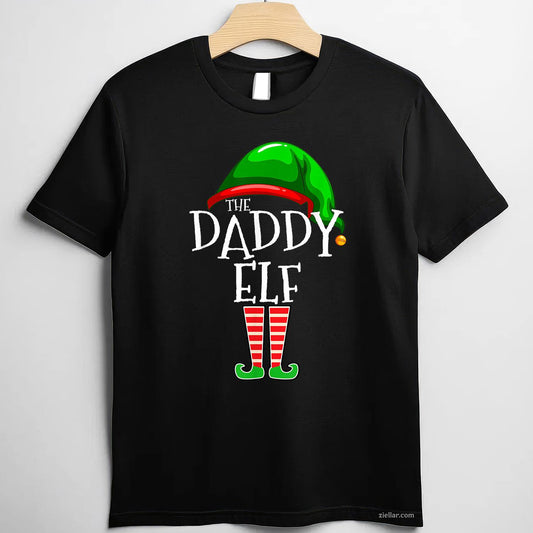 Daddy Elf Family Matching Group Christmas T-Shirt, A Funny Daddy Elf Family Matching Christmas Tee