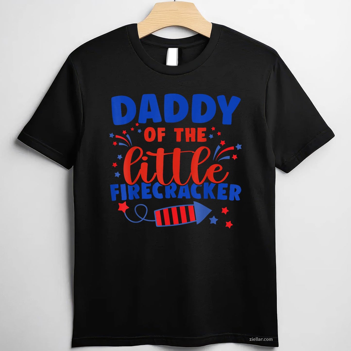 Daddy of the little firecracker Fourth July Birthday TShirt