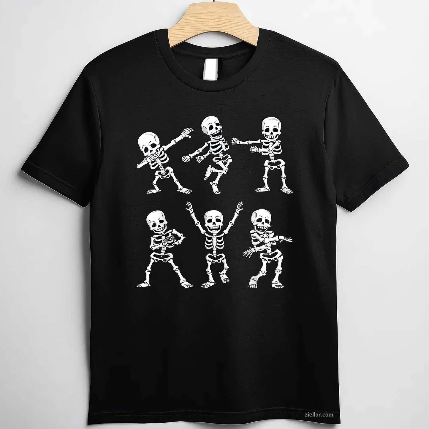 Dancing Skeletons Dance Challenge Halloween Tee, Halloween T-Shirt for Men Women Adults Unisex, Aesthetic Streetwear Top, Soft Cotton Premium Print