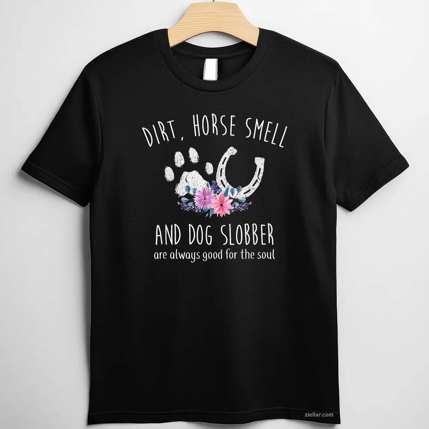 Dirt Horse Smell And Dog Slobber T-Shirt, Horse Lover Vintage Graphic Tee For Men Women Adults