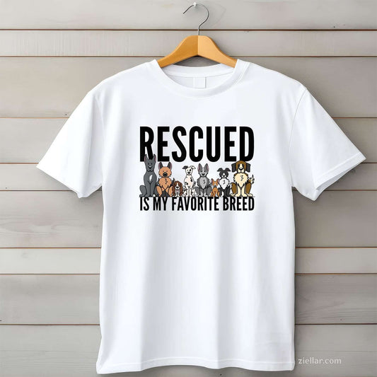 Dog Lovers T-Shirt For Women Men, Rescue Dog Vintage Graphic Tee For Adults