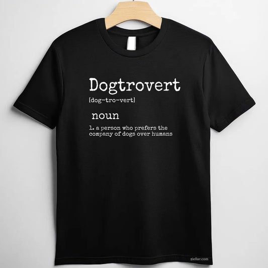 Dogtrovert Definition, Funny Dog T-Shirt, Vintage Graphic Tee For Women Men Adults