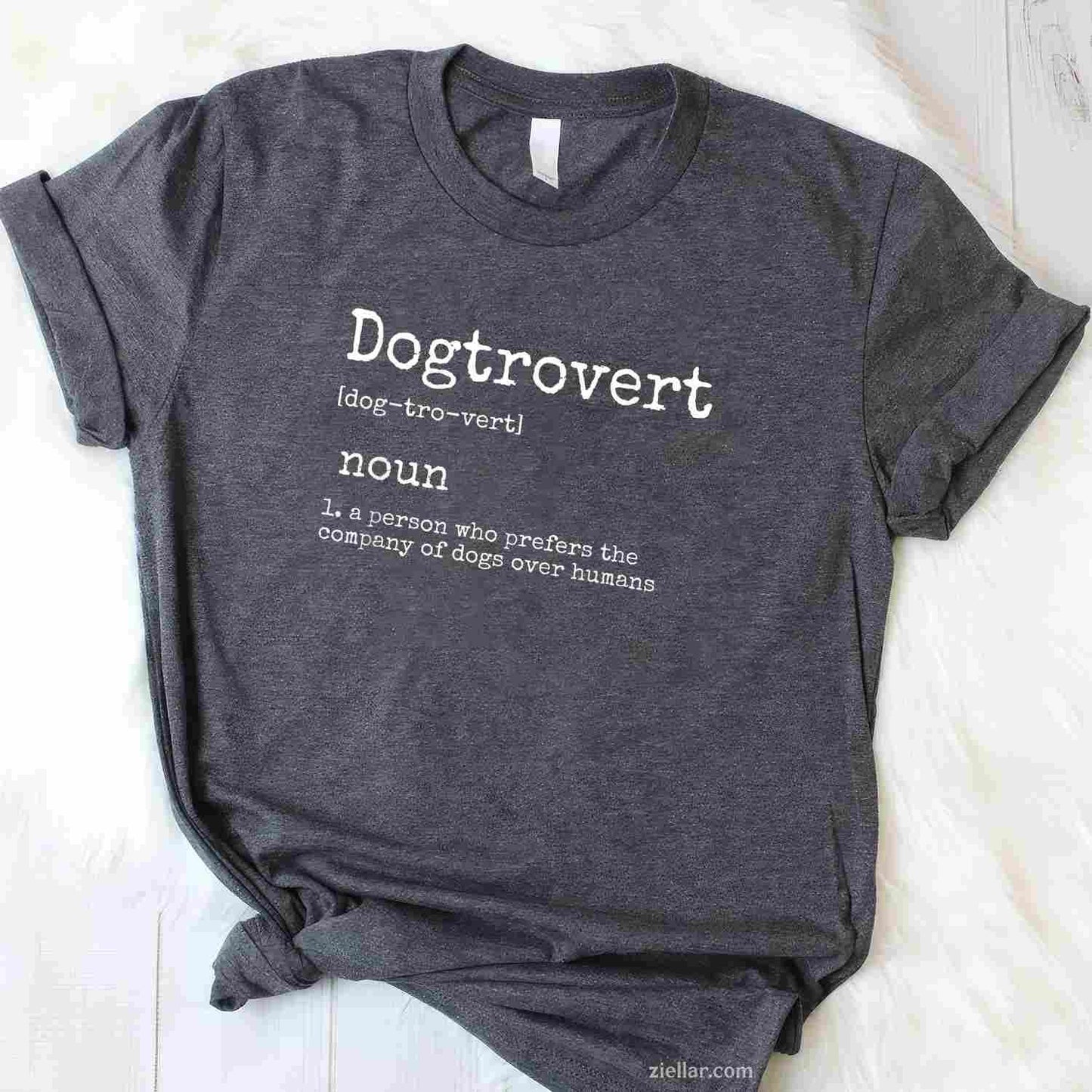 Dogtrovert Definition, Funny Dog T-Shirt, Vintage Graphic Tee For Women Men Adults