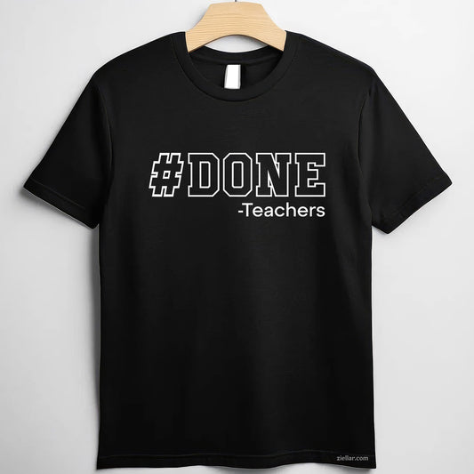 Done Teaching Tee and T-Shirt, Funny Last Day of School End of Year T-Shirt for Teachers Adults