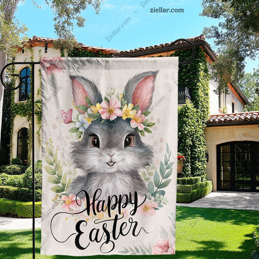 Easter Garden Flag 12x18 Inch Double Sided Burlap Bunny Yard Outdoor Decor