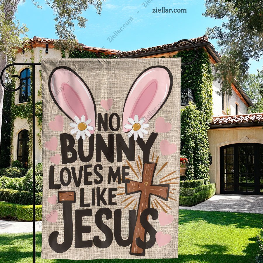 Easter Garden Flag 12x18 Inch Religious Cross Christian Burlap Yard Decor
