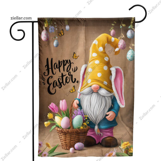 Easter Gnome with Yellow Hat and Bunny Ears Spring Holiday Decor for Home