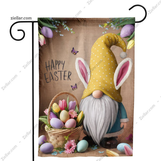 Easter Gnome with Yellow Hat Spring Decoration Cute Bunny Eggs Holiday Decor
