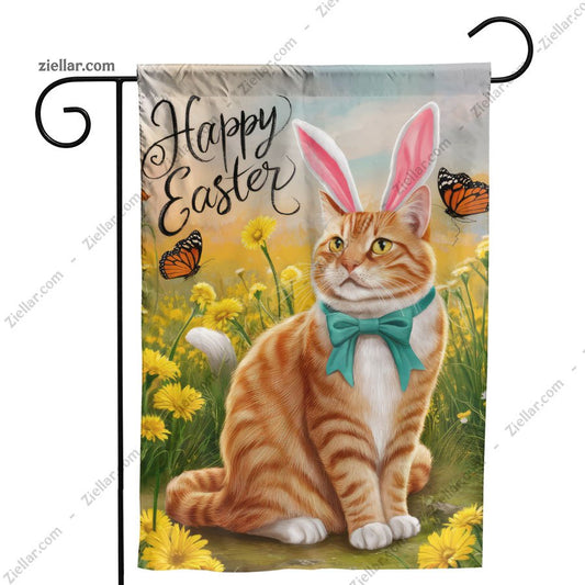 Easter Kitty with Bunny Ears Cute Spring Decoration for Holiday Celebration