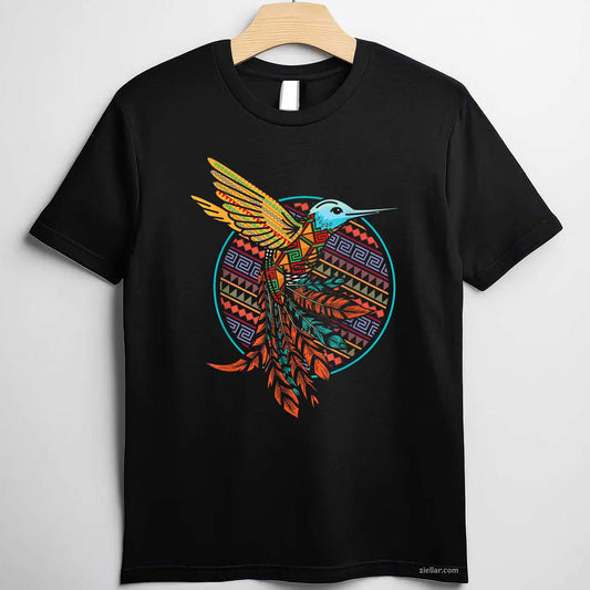 Eclipse Headdress Native American Indian, Traditional Art T-Shirt And Tee For Adults