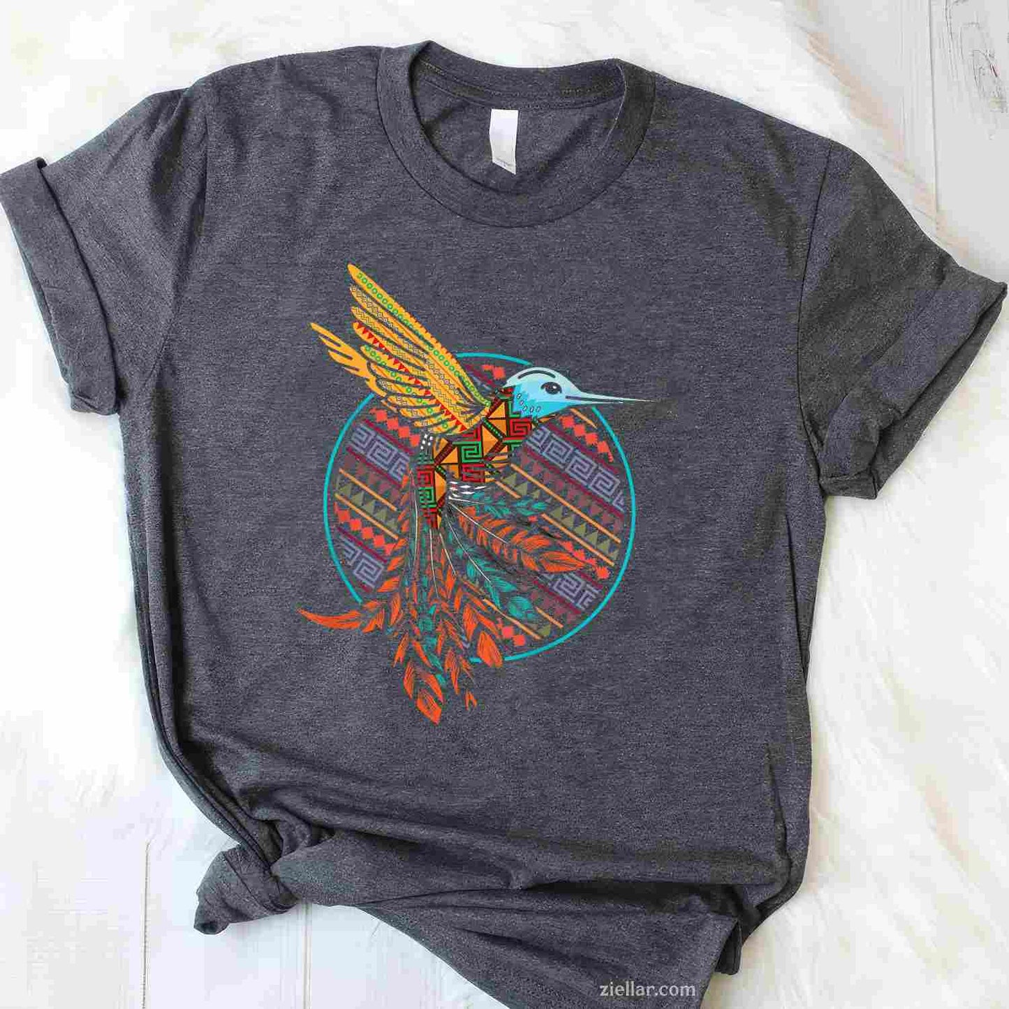 Eclipse Headdress Native American Indian, Traditional Art T-Shirt And Tee For Adults
