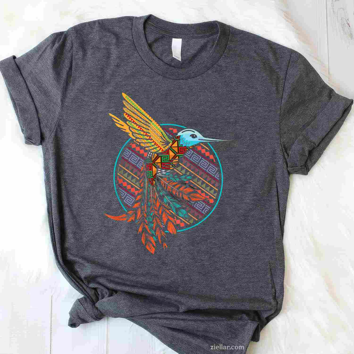 Eclipse Headdress Native American Indian, Traditional Art T-Shirt And Tee For Adults
