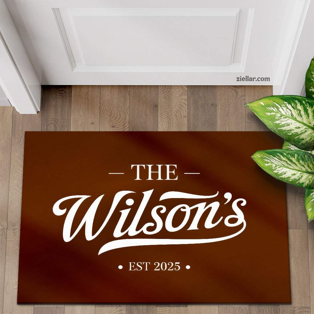 Elegant Family Name Doormat - Personalized Entry Rug for Stylish Home Touch