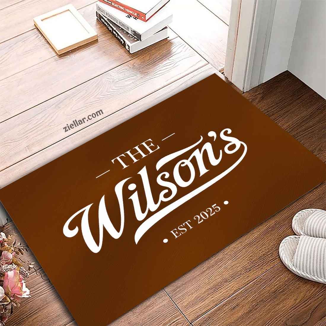 Elegant Family Name Doormat - Personalized Entry Rug for Stylish Home Touch