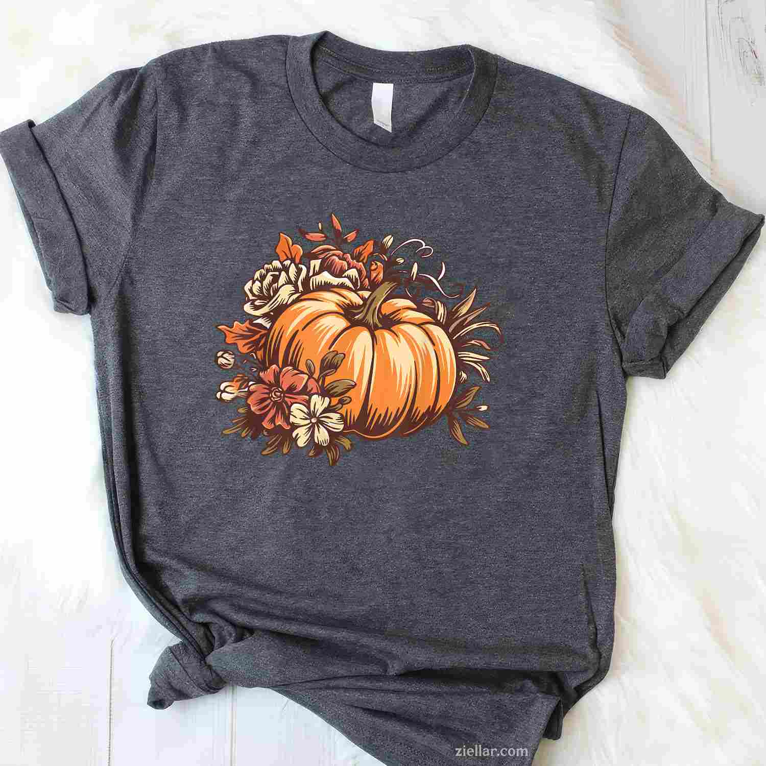 Fall Shirt Women Vintage Pumpkin Autumn Graphic Thanksgiving T-Shirt and Tee for Adults Men Women Unisex