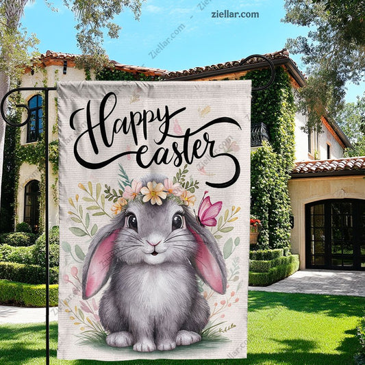 Farmhouse Easter Garden Flag 12x18 Inch Bunny Holiday Yard Porch Decoration