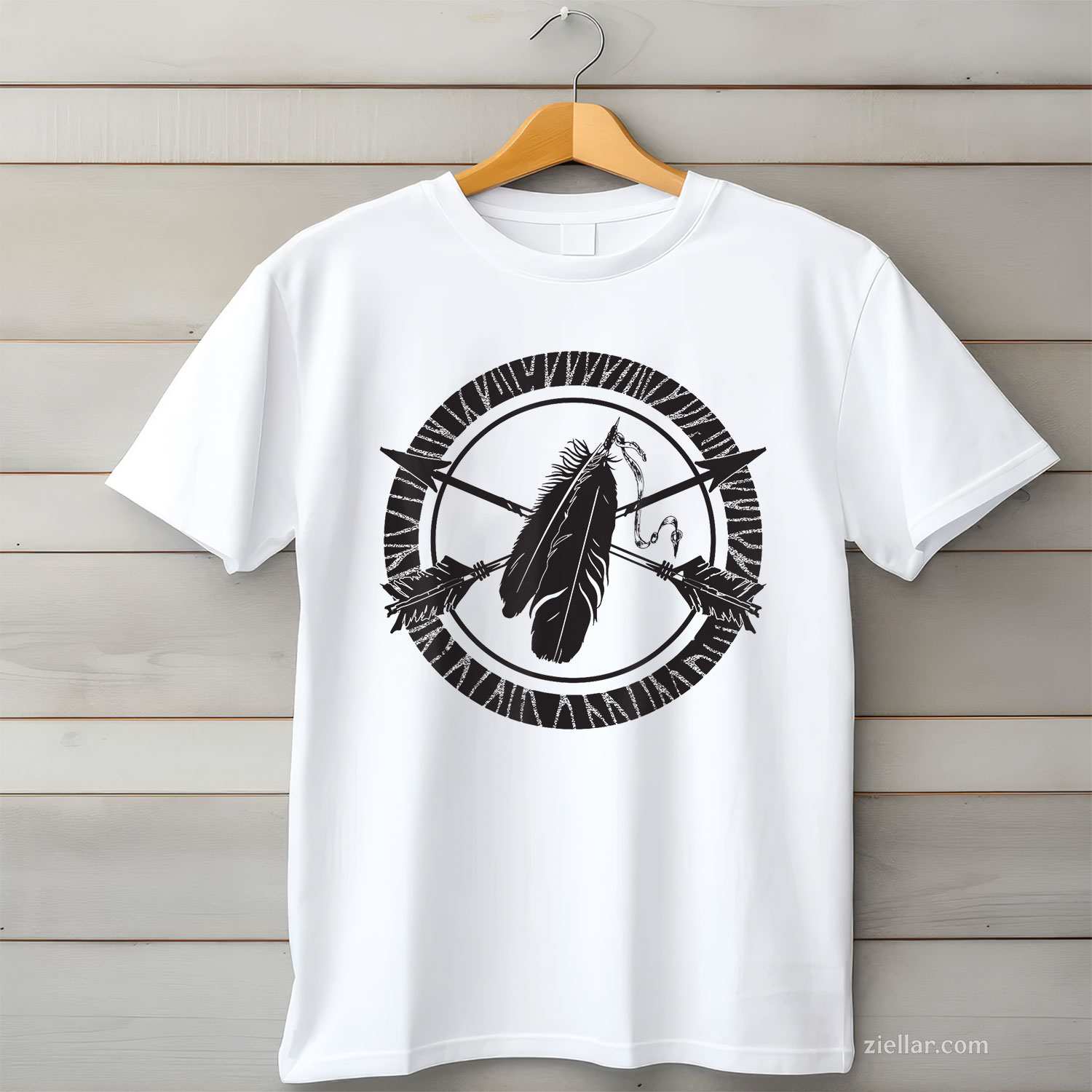 Feather Usa Flag Native American, Tribal Tradition T-Shirt And Tee For Adults