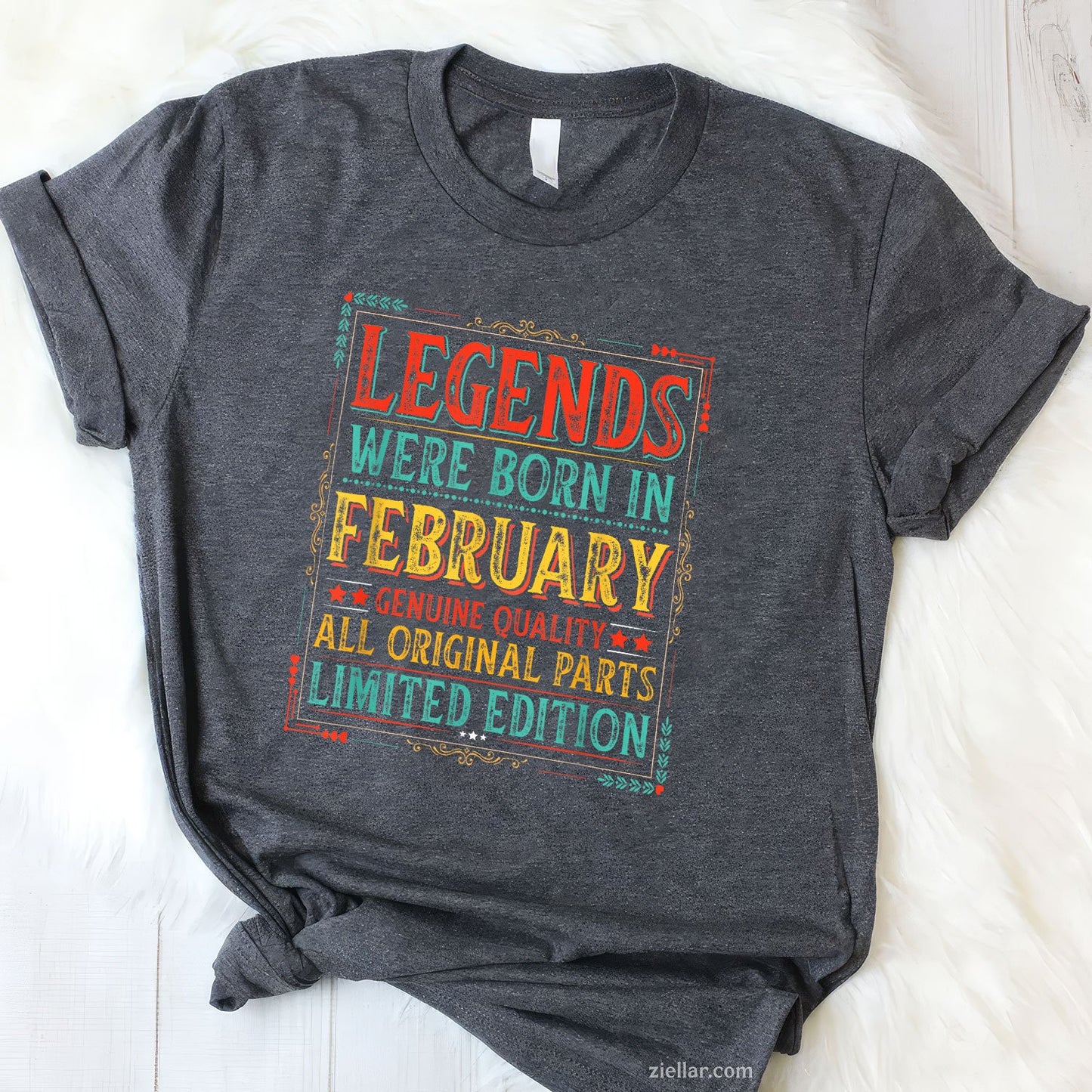 February Legends Birthday Tee and T-Shirt, Funny Dad Born in February T-Shirt for Men Adults