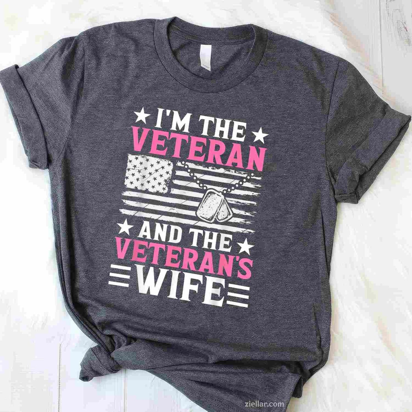 Female Veteran And Veteran'S Wife Women Veteran Mom Grandma T-Shirt And Tee