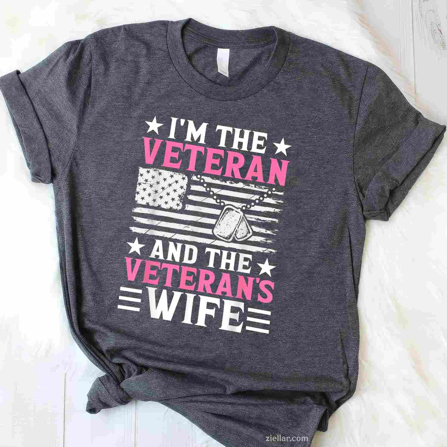 Female Veteran And Veteran'S Wife Women Veteran Mom Grandma T-Shirt And Tee