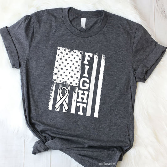 Fight Flag - Lung Cancer Shirt Gift For Lung Cancer Fighter T-Shirt