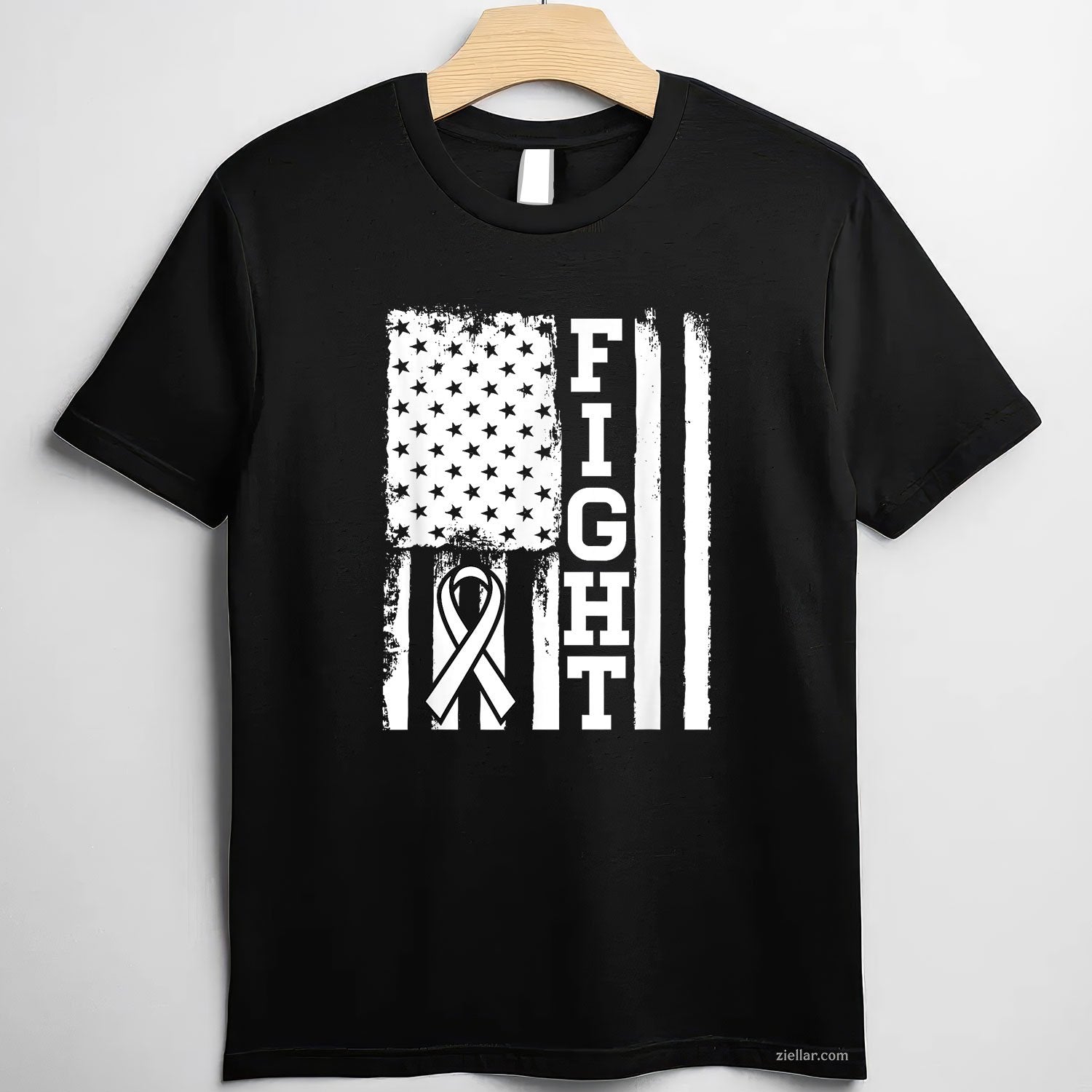 Fight Flag - Lung Cancer Shirt Gift For Lung Cancer Fighter T-Shirt