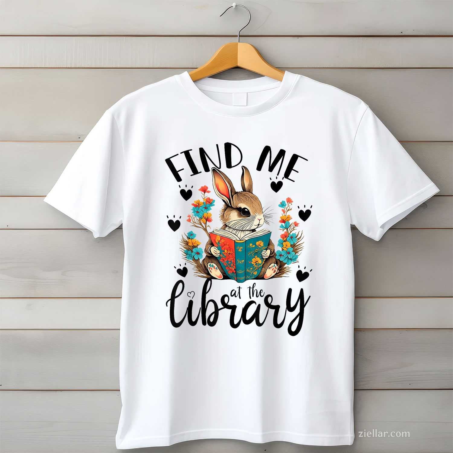 Find Me At The Library Lover Book T-Shirt, Vintage Graphic Tee For School Librarian, Reading Adults