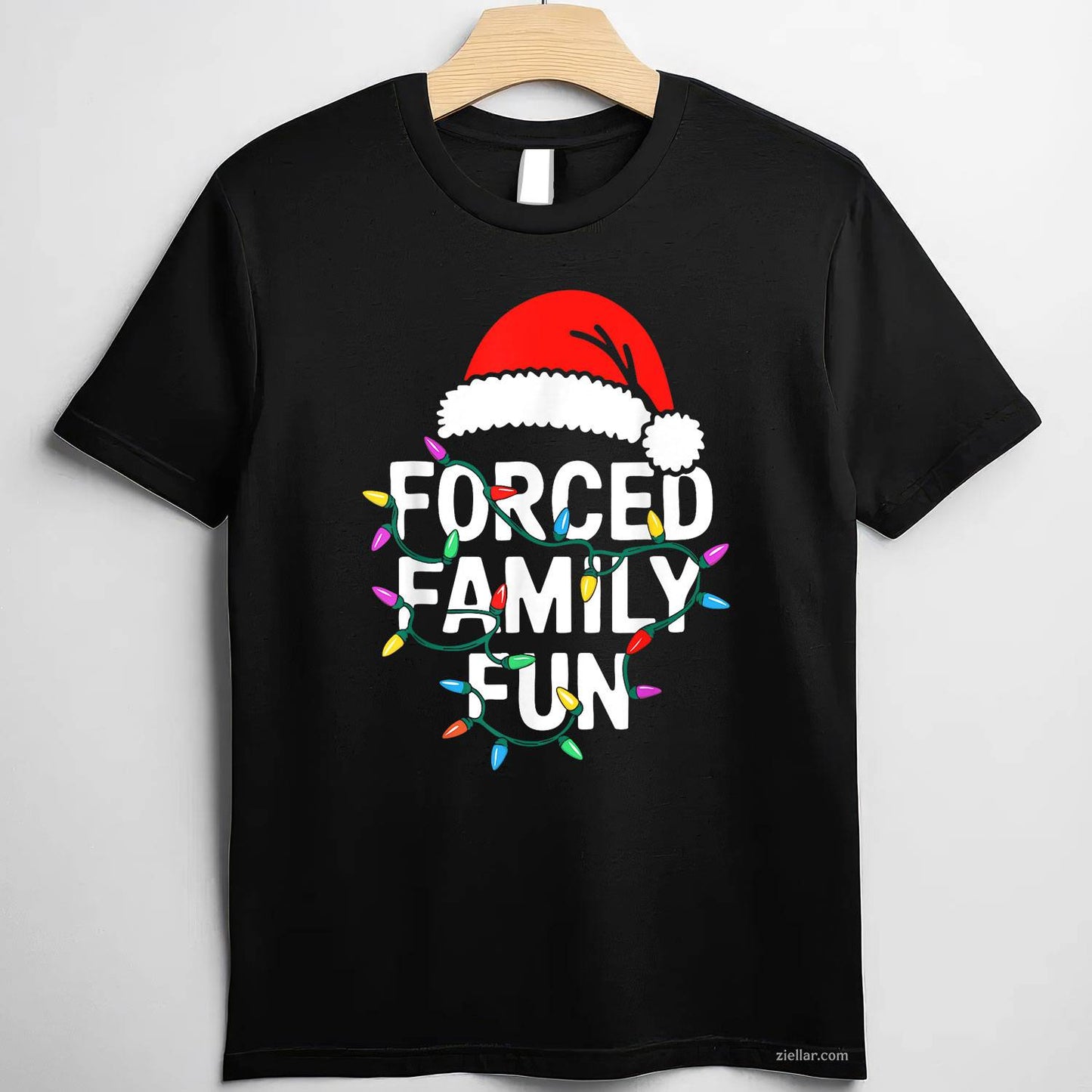 Forced Family Fun Shirt Men Women Christmas Pajamas T-Shirt, A Funny Forced Family Fun Pajama Tee For Adults