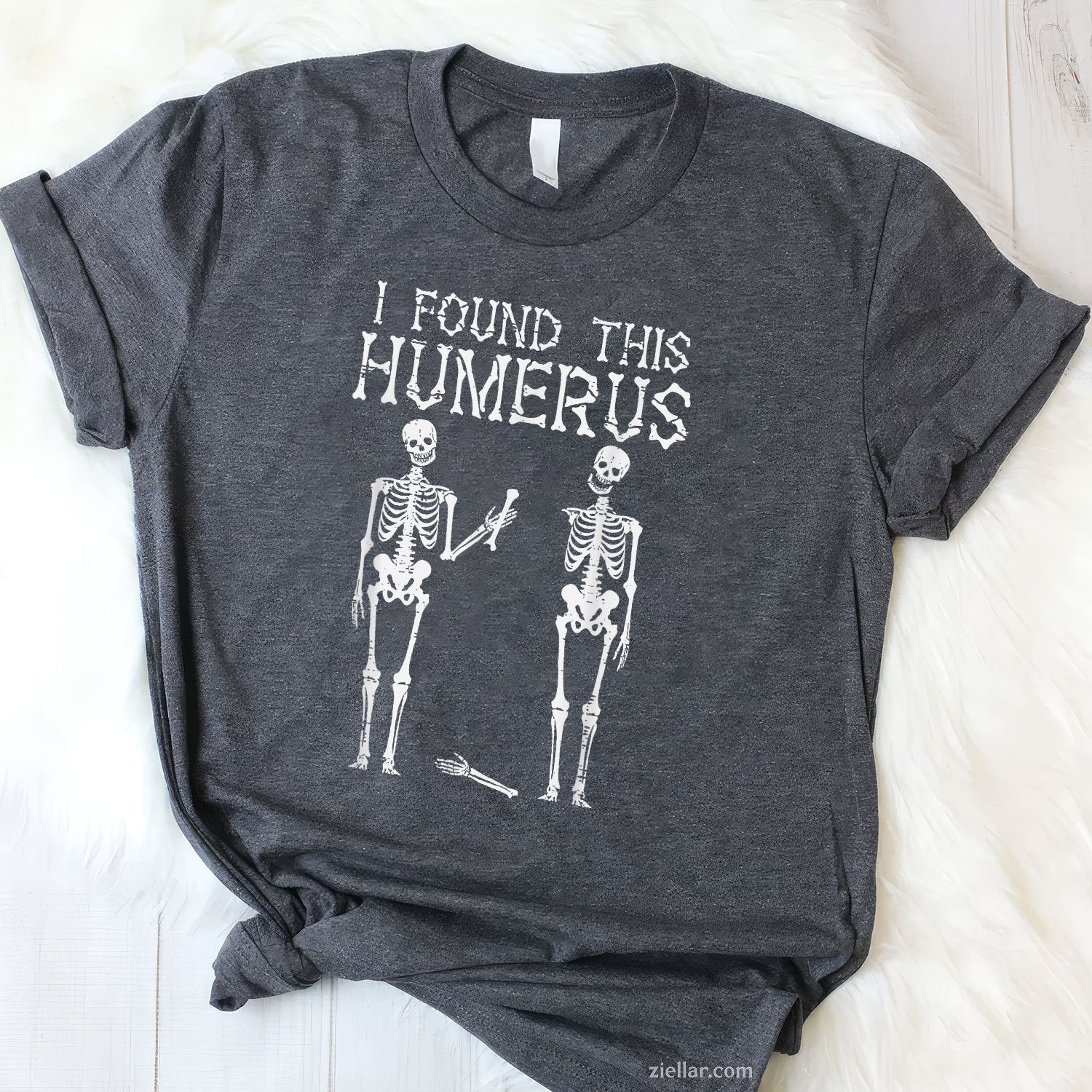 Found This Humerus Tee and T-Shirt, Funny Halloween Skeleton Costume T-Shirt for Adults