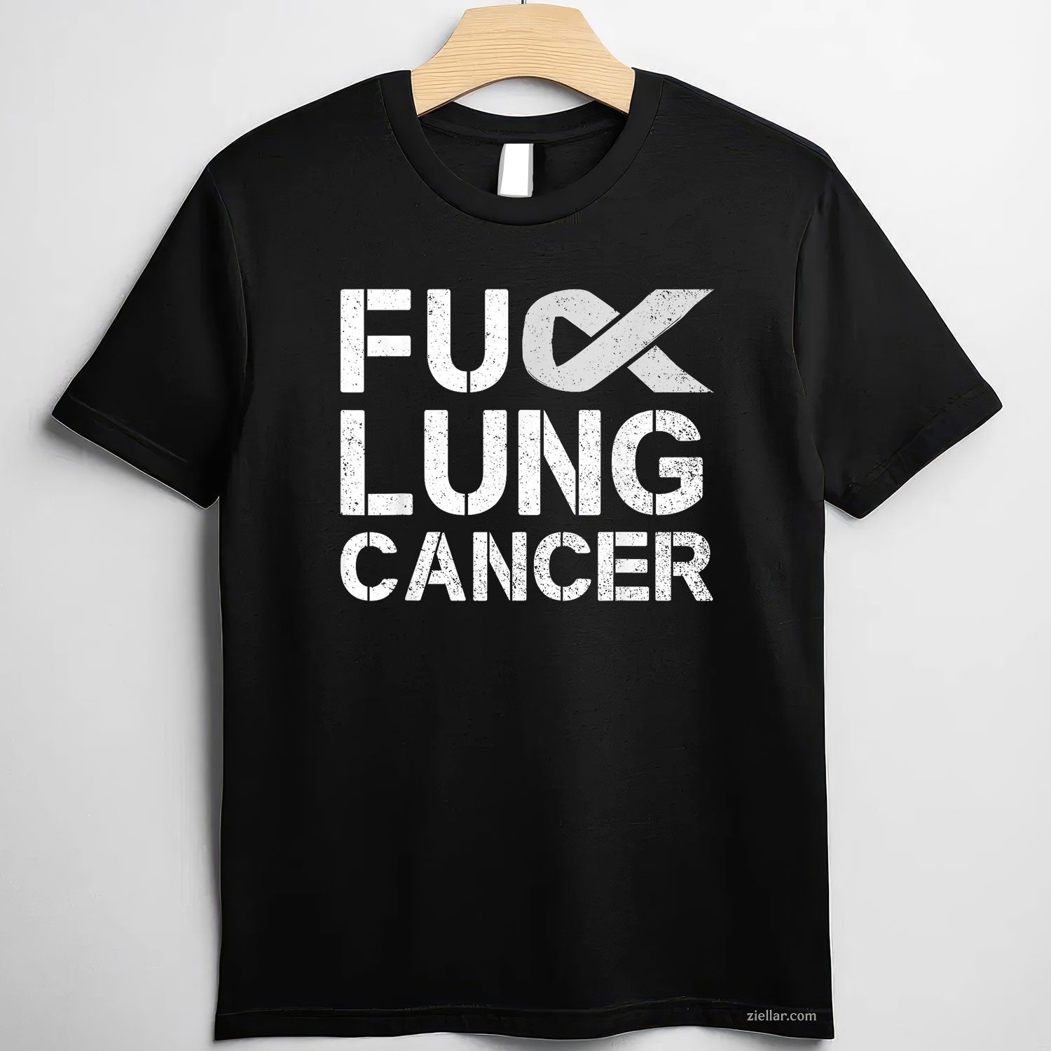 Fuck Lung Cancer Awareness Month Support Ribbon Warrior T-Shirt